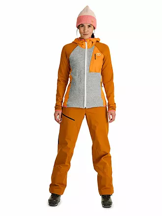 ORTOVOX | Giacca in pile da donna Classic Knit con cappuccio | orange